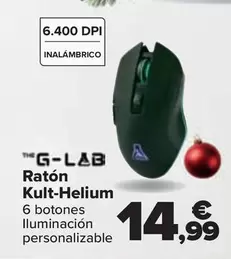 Oferta de G-lab - Raton Kult-Helium por 14,99€ en Carrefour