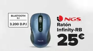 Oferta de NGS - Ratón Infinity-RB por 25€ en Carrefour