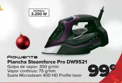 Oferta de Rowenta - Plancha Steamforce Pro DW9521 por 99€ en Carrefour