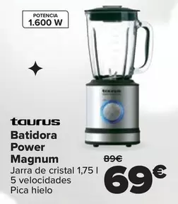 Oferta de Taurus - Batidora Power Magnum por 69€ en Carrefour