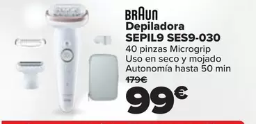 Oferta de Braun - Depiladora SEPIL9 SES9-030 por 99€ en Carrefour