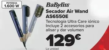 Oferta de Babyliss - Secador Air Wand AS6550E por 129€ en Carrefour