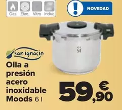 Oferta de San Ignacio - Olla A Presión Acero Inoxidable Moods por 59,9€ en Carrefour