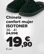 Oferta de Isotoner - Chinela Confort Mujer  por 19,9€ en Carrefour