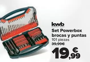 Oferta de Kwb - Set Powerbox Brocas Y Puntas por 19,99€ en Carrefour