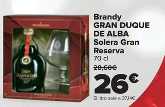 Oferta de Gran Duque De Alba - Brandy Solera Gran Reserva por 26€ en Carrefour