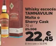 Oferta de Malta O  Sherry Cask - Whisky Escoces  Tamnavulin   por 22,45€ en Carrefour