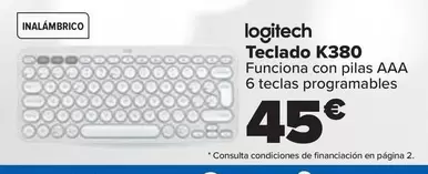 Oferta de Logitech - Teclado K380 por 45€ en Carrefour