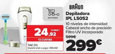 Oferta de Braun - Depiladora IPL L5052 por 299€ en Carrefour