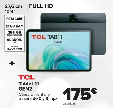 Oferta de TCL - Tablet 11 Gen2 por 175€ en Carrefour