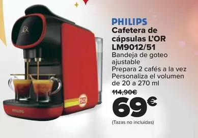 Oferta de Philips - Cafetera De Capsulas Lm9012/51 por 69€ en Carrefour