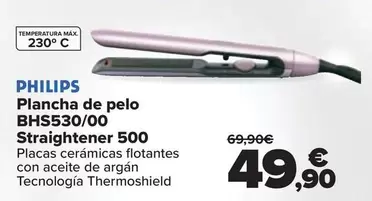 Oferta de Philips - Plancha De Pelo BHS530/00 Straightener 500 por 49,9€ en Carrefour