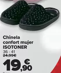 Oferta de Isotoner - Chinela Confort Mujer  por 19,9€ en Carrefour