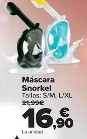 Oferta de Máscara Snorkel por 16,9€ en Carrefour