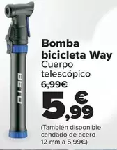 Oferta de Bomba Bicicleta Way por 5,99€ en Carrefour