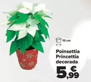 Oferta de Poinsettia Princettia Decorada por 5,99€ en Carrefour