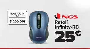 Oferta de NGS - Ratón Infinity-RB por 25€ en Carrefour