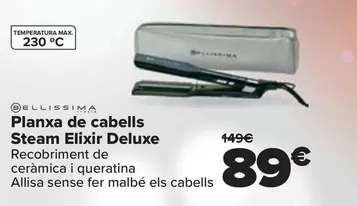 Oferta de Bellissima - Plancha De Pelo Steam Elixir Deluxe por 89€ en Carrefour