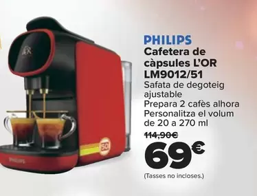 Oferta de Philips - Cafetera De Capsulas Lm9012/51 por 69€ en Carrefour