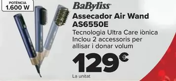 Oferta de Babyliss - Secador Air Wand AS6550E por 129€ en Carrefour