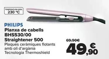 Oferta de Philips - Plancha De Pelo BHS530/00 Straightener 500 por 49,9€ en Carrefour