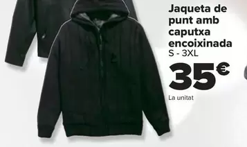 Oferta de Chaqueta Punto Con Capucha Acolchada por 35€ en Carrefour