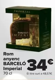 Oferta de Barceló - Ron Anejo Imperial por 34€ en Carrefour