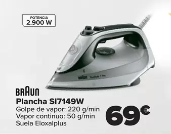 Oferta de Braun - Plancha SI7149W por 69€ en Carrefour