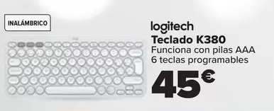 Oferta de Logitech - Teclado K380 por 45€ en Carrefour