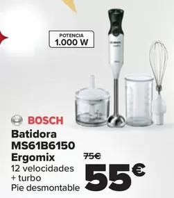 Oferta de Bosch - Batidora  MS61B6150 Ergomix por 55€ en Carrefour