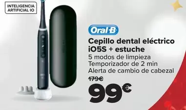 Oferta de Oral B - Cepillo Dental Electrico Io5S + Estuche por 99€ en Carrefour