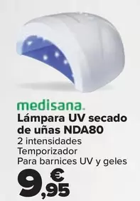 Oferta de Medisana - Lampara Uv Secado De Unas NDA80 por 9,95€ en Carrefour