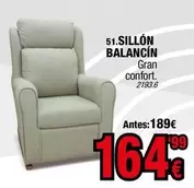 Oferta de Confort - Sillón Balancin por 164,99€ en Rapimueble