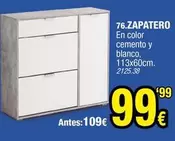 Oferta de Blanco - Zapatero En Color Cemento Y por 99,99€ en Rapimueble