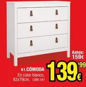 Oferta de Blanco - Cómoda por 139,99€ en Rapimueble