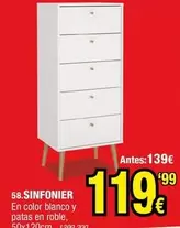 Oferta de Blanco - Sinfonier por 119,99€ en Rapimueble