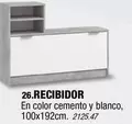 Oferta de Blanco - Recibidor En Color Cemento Y en Rapimueble