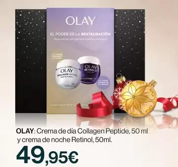 Oferta de Olay - Crema De Día Collagen Peptide por 49,95€ en Hipercor