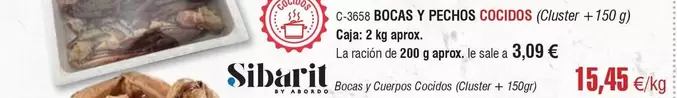 Oferta de Abordo - Bocas Y Pechos Cocidos por 15,45€ en Abordo