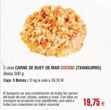 Oferta de Carne De Buey De Mar Cocido por 19,75€ en Abordo