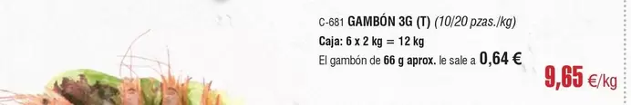 Oferta de Gambon por 9,65€ en Abordo