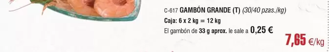 Oferta de Gambon Grande por 7,65€ en Abordo