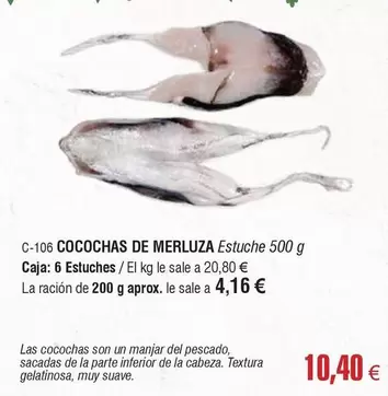 Oferta de Cocochas De Merluza por 10,4€ en Abordo