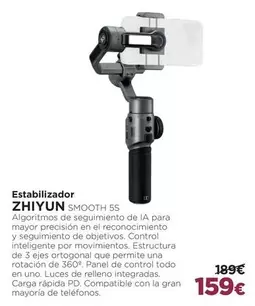 Oferta de Estabilizador Smooth 55 por 159€ en El Corte Inglés