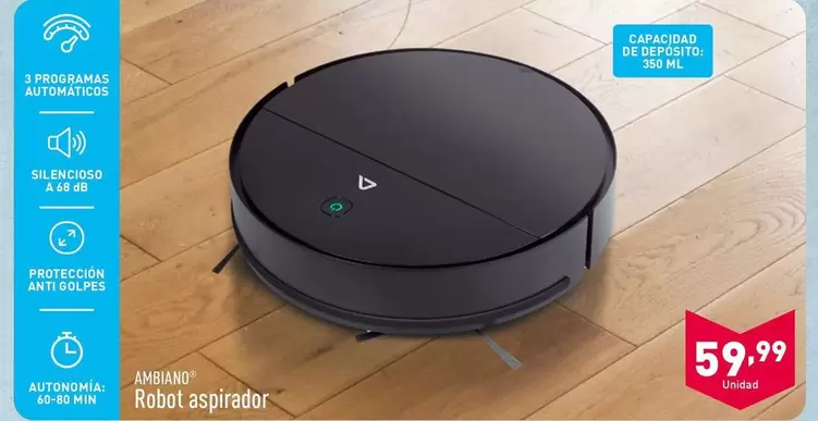 Oferta de Robot Aspirador por 59,99€ en ALDI