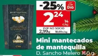 Oferta de D.Sancho Malero - Mini Mantecados De Mantequilla por 2,24€ en Dia