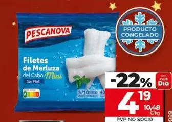 Oferta de Pescanova - Filetes De Merluza por 4,19€ en Dia