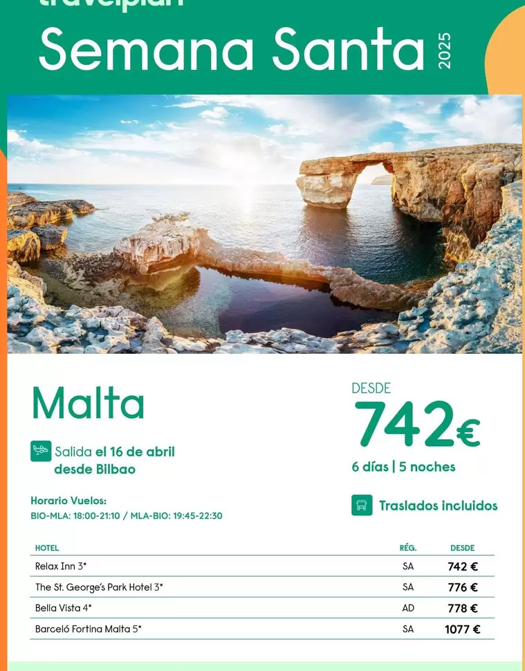 Oferta de Malta - por 742€ en Travelplan