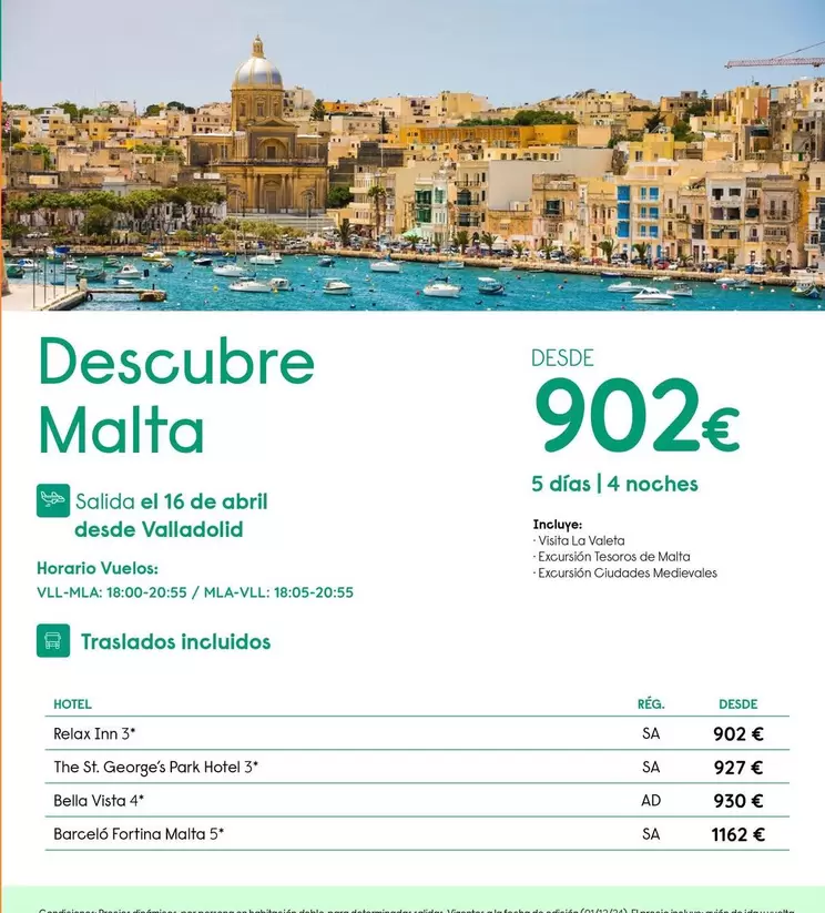 Oferta de Malta - Descubre por 902€ en Travelplan