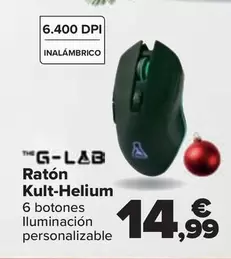 Oferta de G-lab - Raton Kult-Helium por 14,99€ en Carrefour